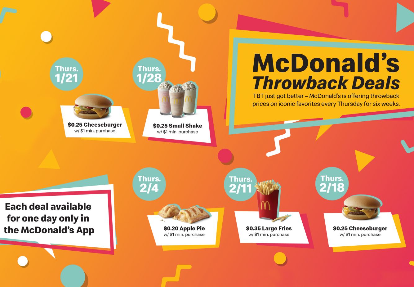 Enjoy Big Savings with Throwback Deals Every Thursday at McDonald's