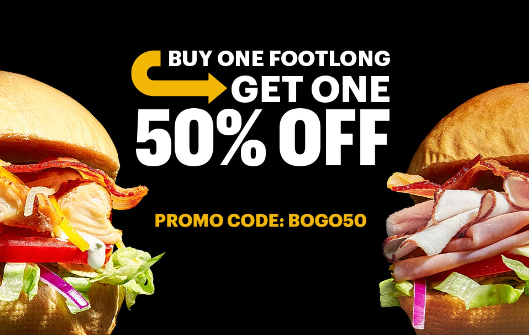 Subway Extends Their Popular Buy One Get One 50% Off Promo Code with Online and In-app Purchases