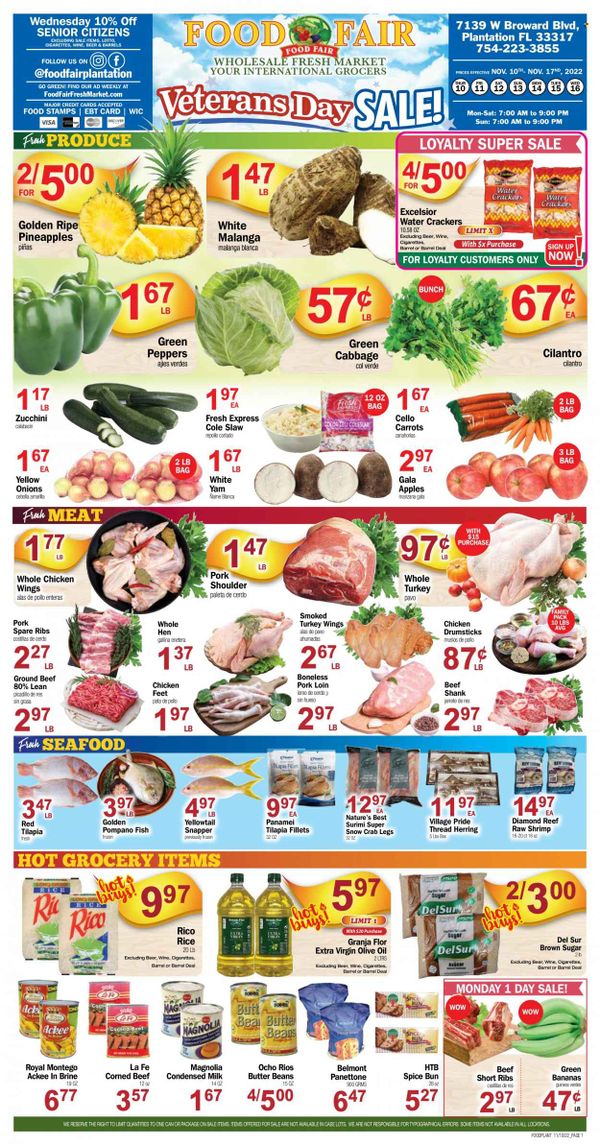 Food Fair Fresh Market (FL) Weekly Ad Flyer Specials November 10 to ...