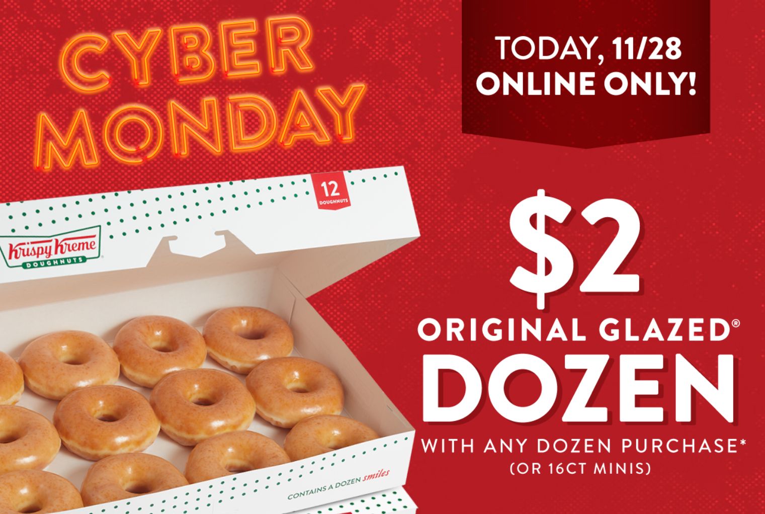 Get A $2 Original Glazed Dozen With Any Fully Priced Online Dozen ...