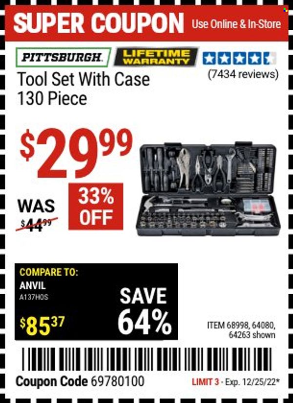 Harbor Freight Weekly Ad Flyer Specials December 8 To December 25 2022 