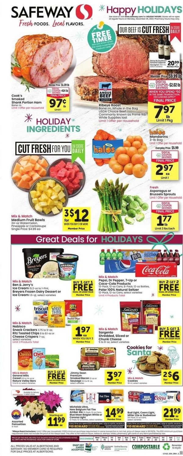 Safeway Sd Weekly Ad Flyer Specials December 14 To December 25 2022 4122