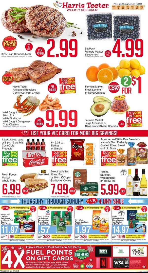 Harris Teeter Weekly Ad Flyer Specials January 11 to January 17, 2023