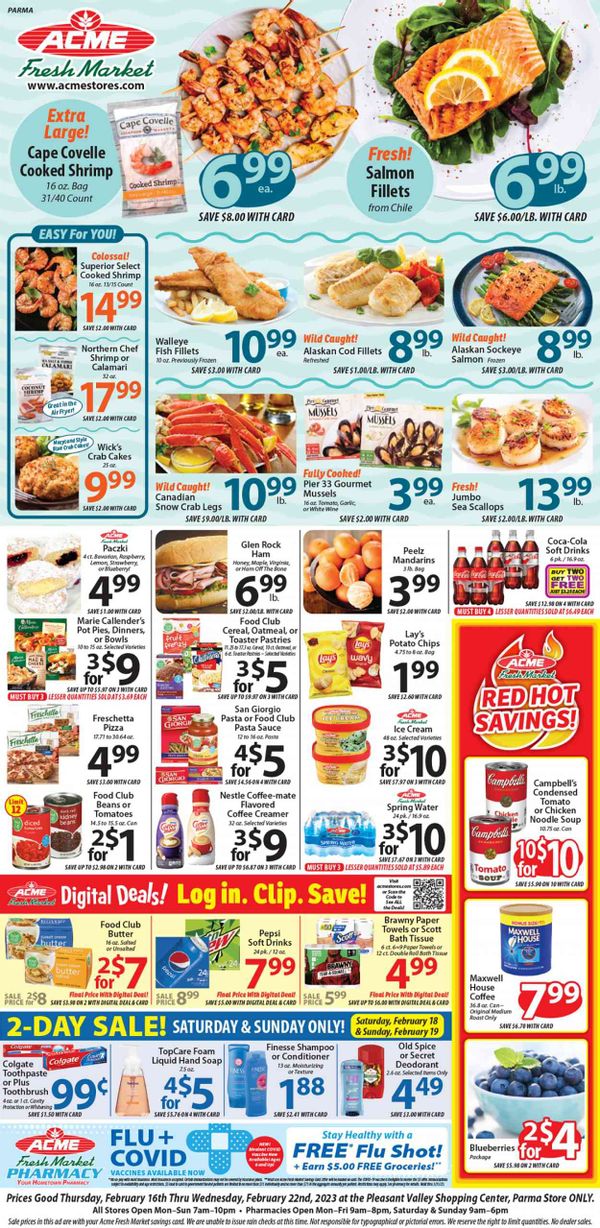 Acme Fresh Market (oh) Weekly Ad Flyer Specials February 16 To February 