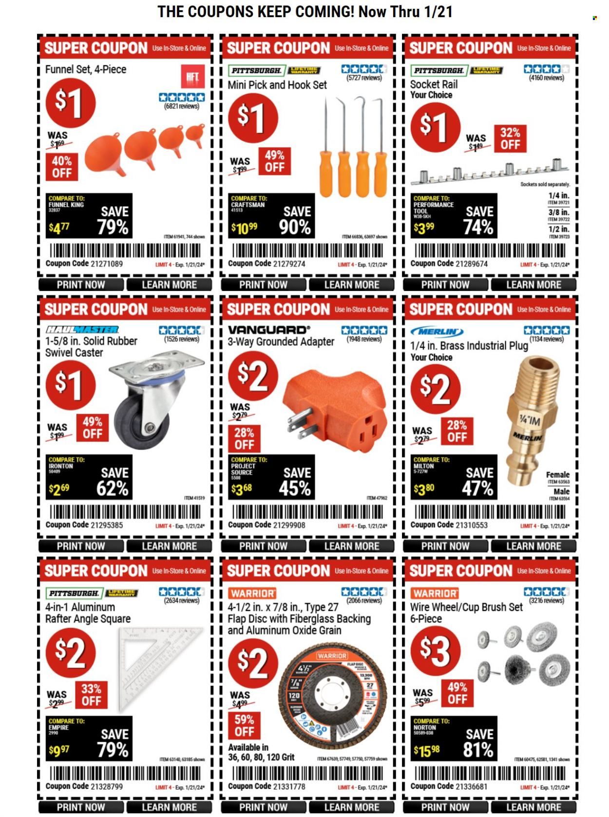 Harbor Freight Weekly Ad Flyer Specials January 9 to January 21, 2024